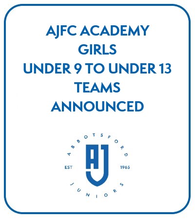 AJFC Academy Boys Under 15 and Under 17 Teams for 2022